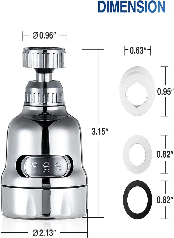 Leeonz Abs 360 Degree Rotation Health Faucet, Silver, Chrome Plated Finish (Pack Of 1),Standard - Image 3